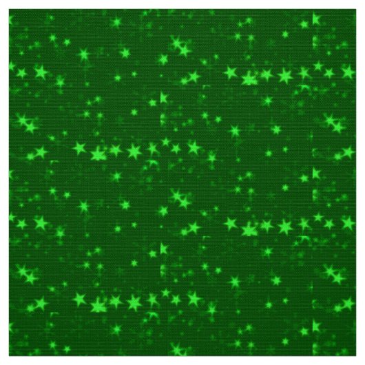 ぼやけた星（緑） ファブリック (見本)