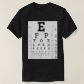 ぼやけた眼球視力検査おもしろい用ジョークメガネ Tシャツ (デザイン正面)