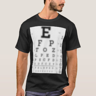 ぼやけた眼球視力検査おもしろい用ジョークメガネ Tシャツ