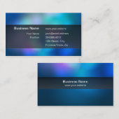 ぼやけた色の黒透明な箱の名刺 名刺 (正面/裏面)