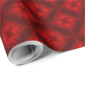 ぼやけた赤いタイルのダイヤモンドと十字 ラッピングペーパー (ロールコーナー)