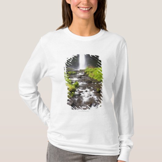ぼやけられた滝および川 Tシャツ (正面)