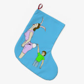 ぼやける ラージクリスマスストッキング (正面 (吊り時))