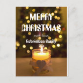 ぼやけエレガントプのクリスマカスタマイズ シーズンポストカード (正面)