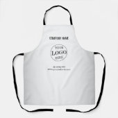 ぼやけグレイ背景カスタムロゴビジネス エプロン (正面)