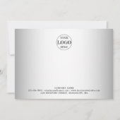 ぼやけグレイ背景カスタムロゴビジネス ノートカード (正面)