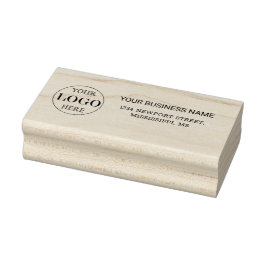 ぼやけグレイ背景カスタムロゴビジネス ラバースタンプ