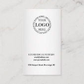 ぼやけグレイ背景カスタムロゴビジネス 割引カード (裏面)