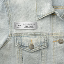 ぼやけグレイ背景カスタムロゴビジネス 名札