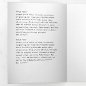 ぼやけグレイ背景カスタムロゴ価格表 三つ折りカード (内部最初)