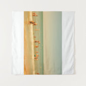 ぼやけビーチ写真《写真》ぼけ味人リラックス々は タペストリー (正面(横))