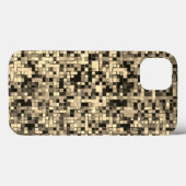ぼやけベージュまたはカキ色の小さな四角またはタイル Case-Mate iPhoneケース (裏面 (横))