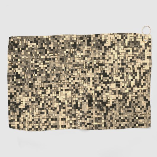 ぼやけ小正方形またはタイル ゴルフタオル (横)