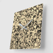 ぼやけ小正方形またはタイル スクエア壁時計 (傾斜)