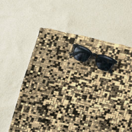 ぼやけ小正方形またはタイル ビーチタオル