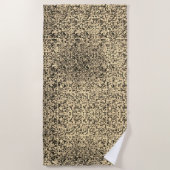 ぼやけ小正方形またはタイル ビーチタオル (正面)