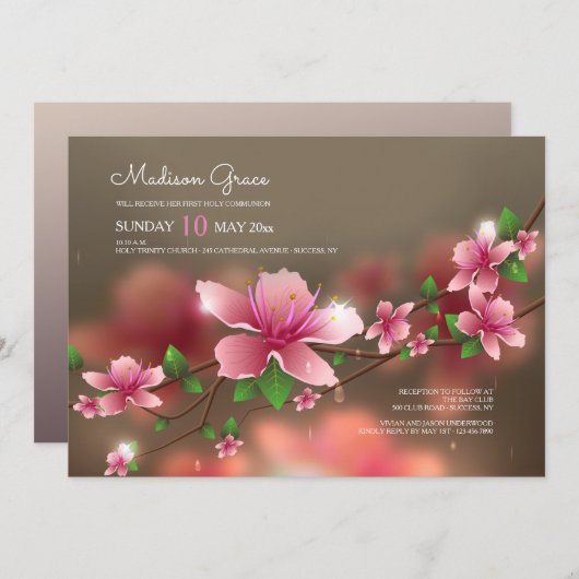 ぼやけ招待状 招待状 (正面/裏面)