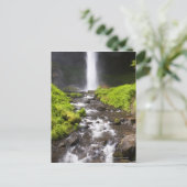 ぼやけ滝と川 ポストカード (スタンド正面)