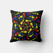 ぼやけ点々のあると虹色の花 クッション (裏面)