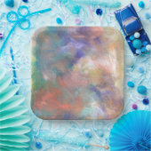 ぼやけ絵を描抽象芸術 ペーパープレート (パーティー)