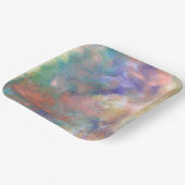 ぼやけ絵を描抽象芸術 ペーパープレート (傾斜あり)