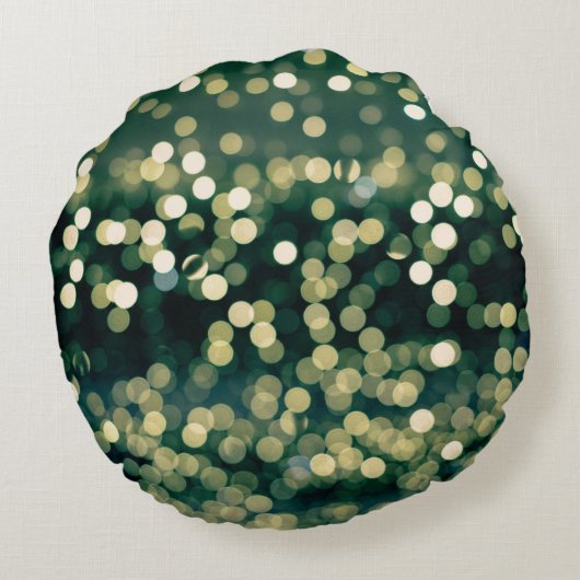 ぼやけ背景フェスティバル休日。抽象芸術 ラウンドクッション (裏面)