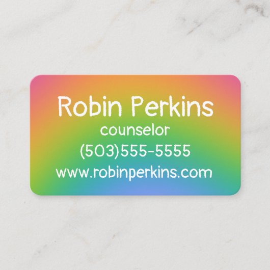 ぼやけ虹 名刺 (正面)