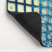 ぼやけ魚釣り網の絡み合いに似た灰色シアン マウスパッド (コーナー)