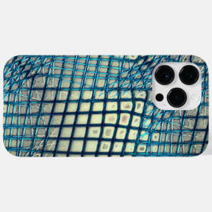 ぼやけ魚釣り網の絡み合いに似た灰色シアン Case-Mate iPhone 14 PRO MAXケース