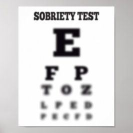 ぼやけSobrity Sober Test Eye Chart ポスター
