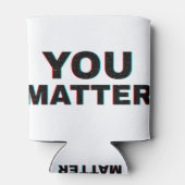 ぼやけWORD YOU MATTERタイポグラフィ引用文 缶クーラー (裏面)