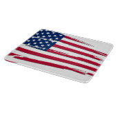 ぼろぼろのアメリカ国旗 カッティングボード (角)