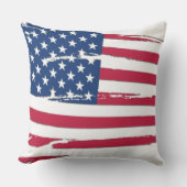 ぼろぼろのアメリカ国旗 クッション (正面)