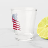 ぼろぼろのアメリカ国旗 ショットグラス (右)