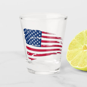 ぼろぼろのアメリカ国旗 ショットグラス