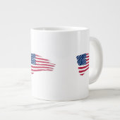 ぼろぼろのアメリカ国旗 ジャンボコーヒーマグカップ (正面右)