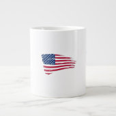 ぼろぼろのアメリカ国旗 ジャンボコーヒーマグカップ (正面)