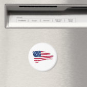 ぼろぼろのアメリカ国旗 マグネット (インサイチュ (食洗機))