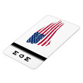 ぼろぼろのアメリカ国旗 マグネット (左側)