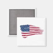 ぼろぼろのアメリカ国旗 マグネット (正面/裏面)