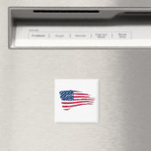 ぼろぼろのアメリカ国旗 マグネット (インサイチュ (食洗機))