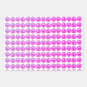 ぼろぼろのエッジ抽象芸術ハートアートパターン ラッピングペーパーシート (正面3)