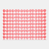 ぼろぼろのエッジ抽象芸術ハートアートパターン ラッピングペーパーシート (正面2)