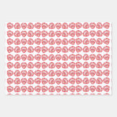 ぼろぼろのエッジ抽象芸術ハートアートパターン ラッピングペーパーシート (正面)