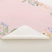 ぼろぼろのコテージのシックな水彩画の花の農場の装飾 シェルパブランケット (3/4)