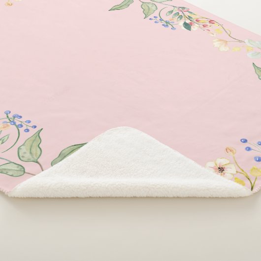 ぼろぼろのコテージのシックな水彩画の花の農場の装飾 シェルパブランケット (3/4)