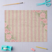 ぼろぼろのシックでストライプのな花の結婚式 薄葉紙 (クラフト)