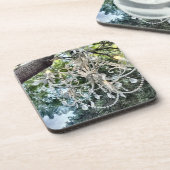 ぼろぼろのシックで白い水晶シャンデリア コースター (左側)