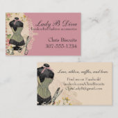 ぼろぼろのシックなコルセットは裁縫の裁縫婦を切ります 名刺 (正面/裏面)