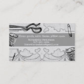 ぼろぼろのシックなシャンデリアの裁縫の名刺 名刺 (裏面)